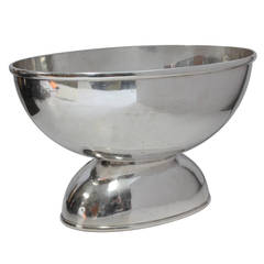 Stylish 1800s Large Oval Silverplate Champagne Cooler