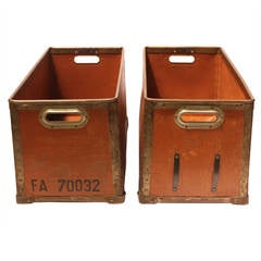 Vintage 1930s French Industrial Masonite Bins by Suroy