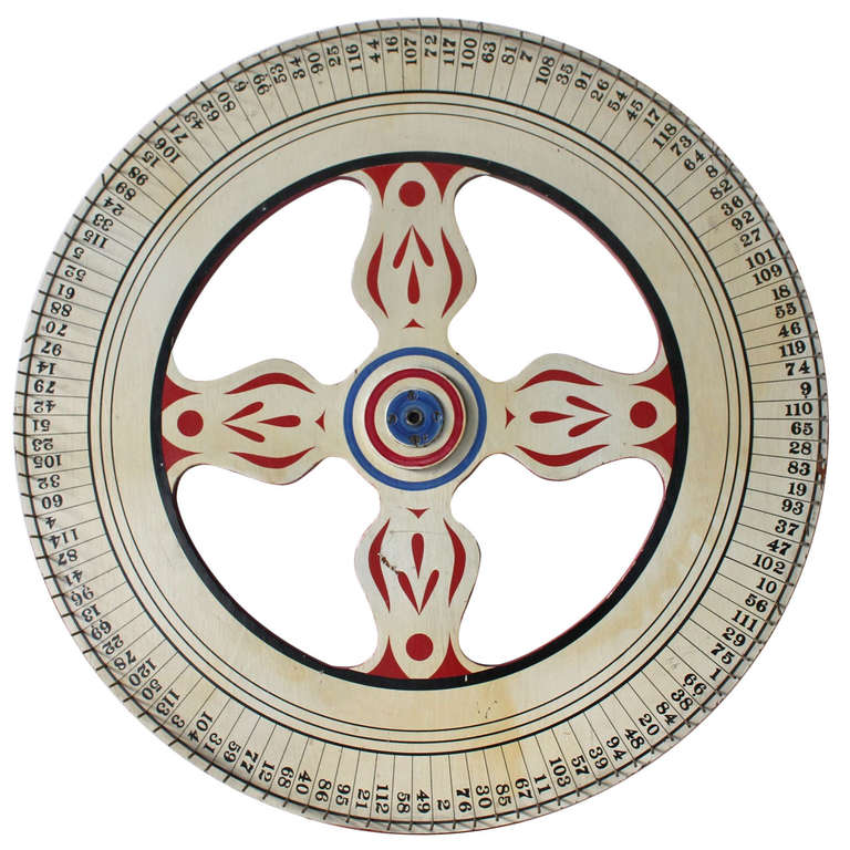 Vintage Game Wheel at 1stDibs