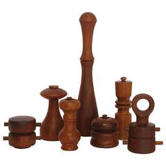 Vintage Stylish Collection of Danish Pepper Mills by Quistgaard