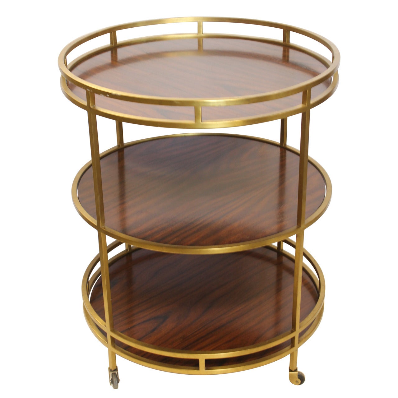 Modern Three-Tier Bar Cart by Henredon For Sale