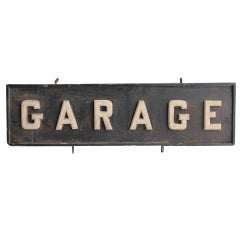 1900's American Double Sided Wooden " Garage " Sign