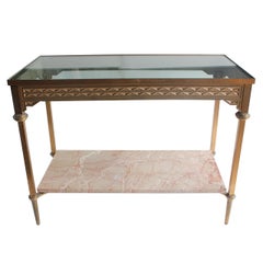 Art Deco Style Bronze Console Table