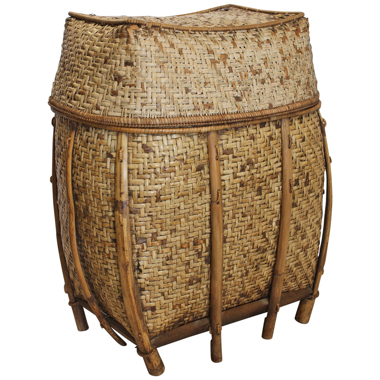 Large Decorative Asian Woven Basket