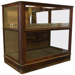 Antique Tobacco Cigar Display Oak Showcase