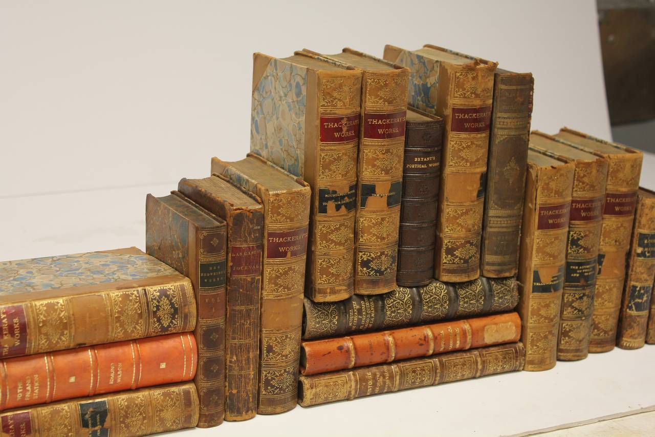 American Classical Collection of Antique Decorative Leather Books