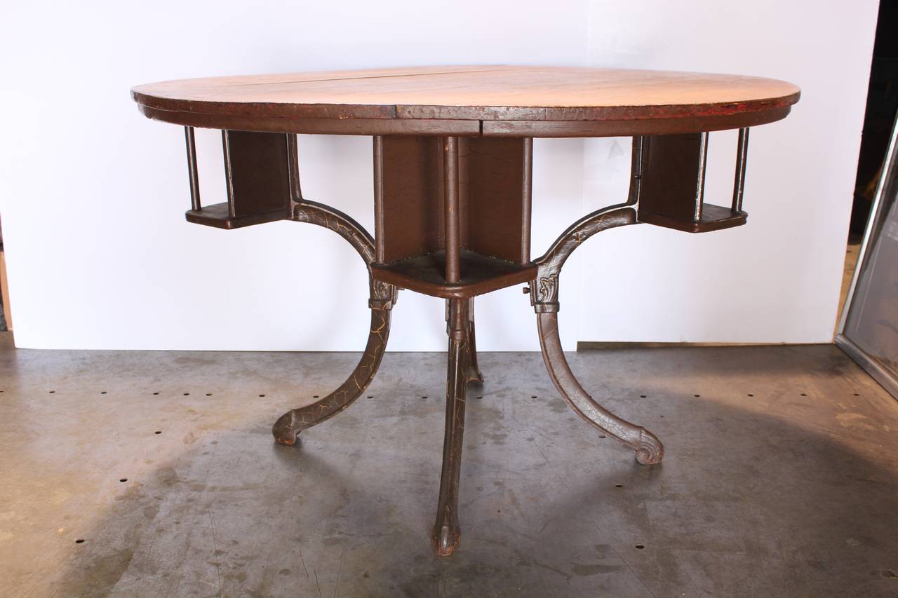 Industrial Antique American Game Table