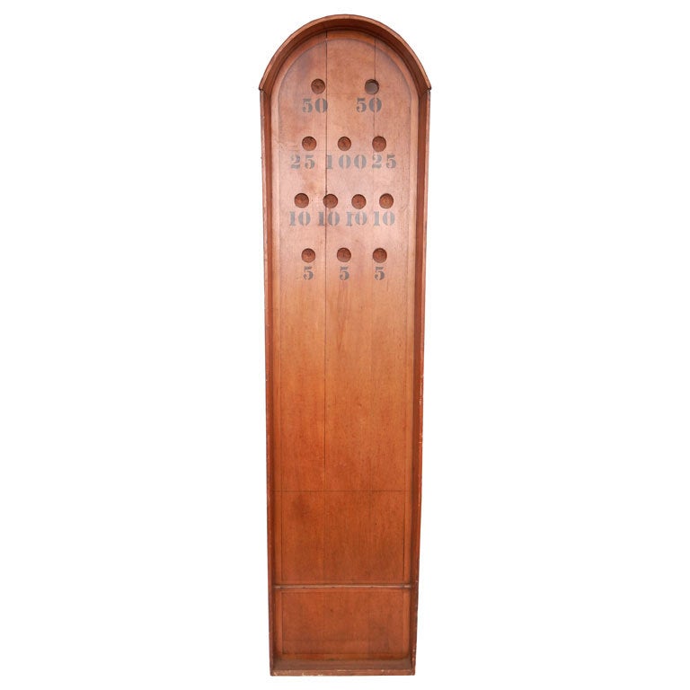 Large 19th Century English wooden Bagatelle board For Sale