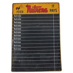 Vintage Advertising Chalkboard For Nutrena