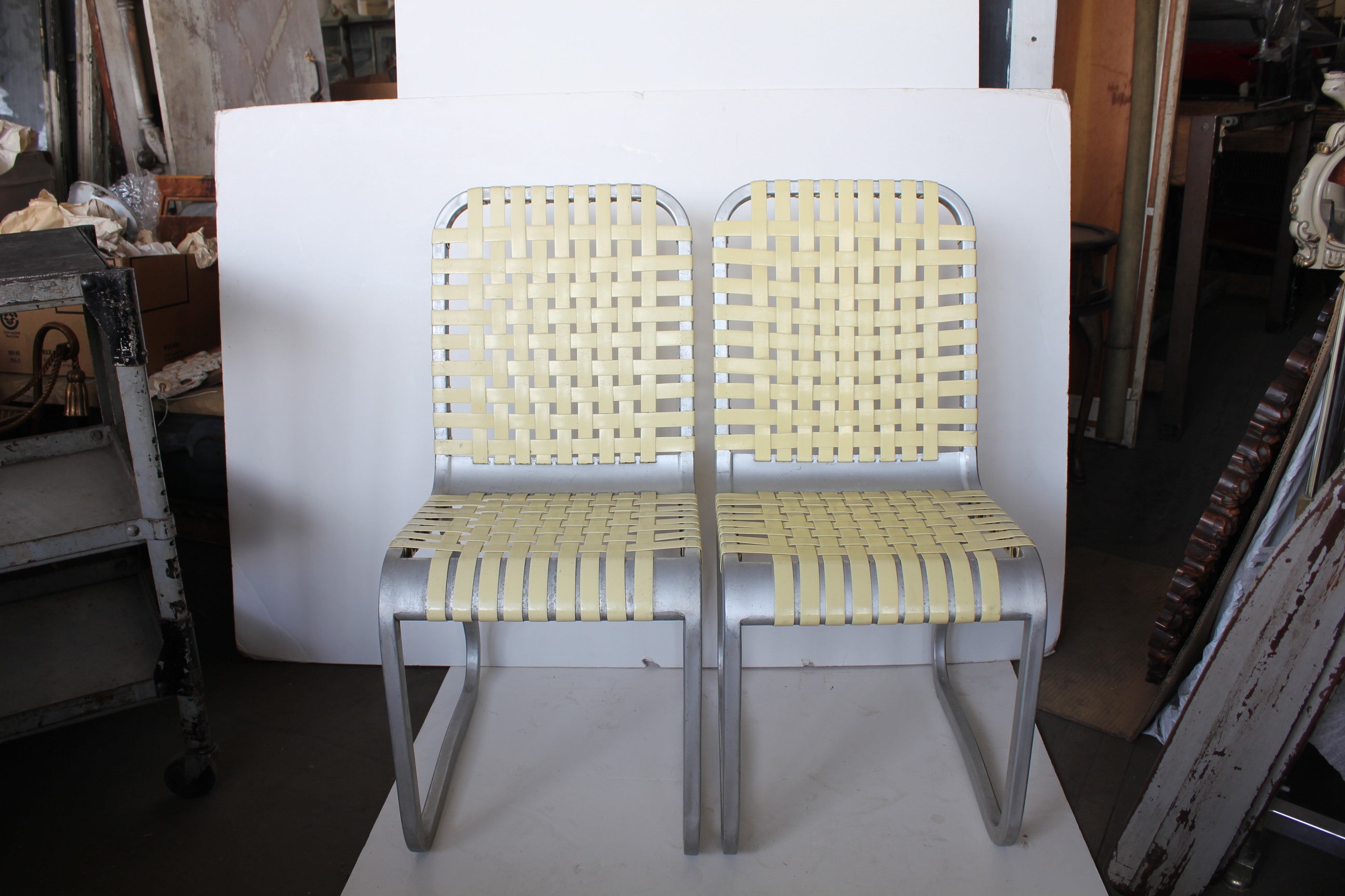 Mid Century Aluminum Chairs For Sale
