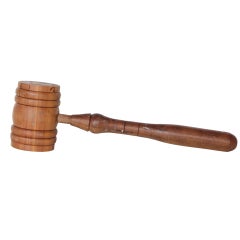 Used 1900's Giant Wooden Judge Gavel