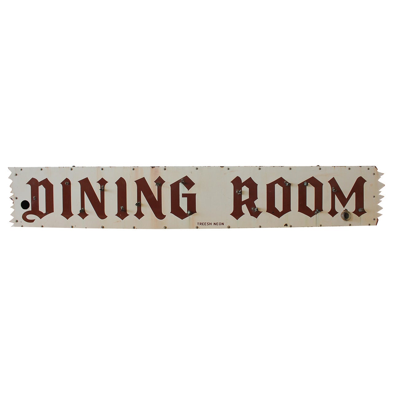 Vintage Porcelain Dining Room Sign