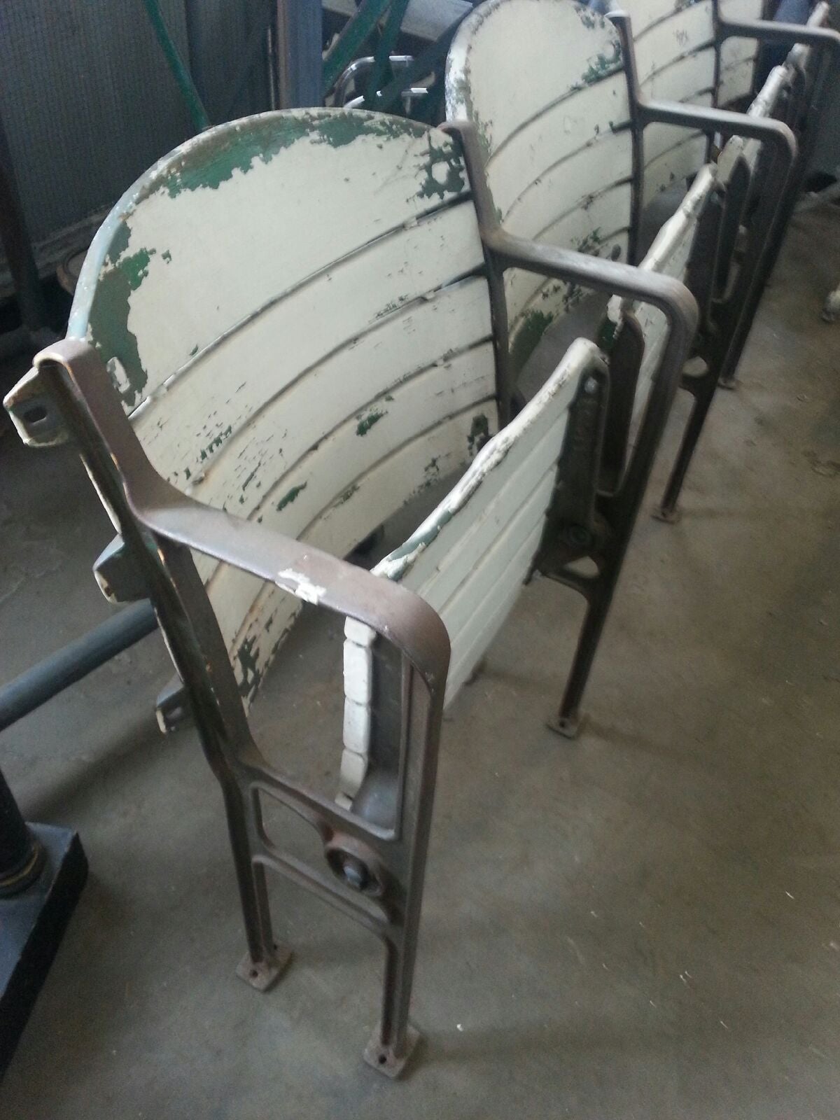 1930's Comiskey Stadium Four Seat Bench at 1stDibs