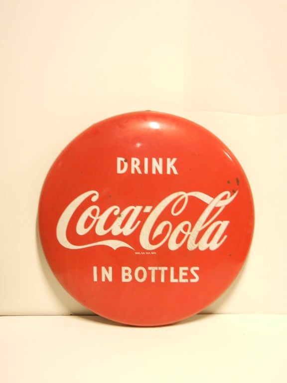 American 1950's Coca Cola porcelain sign