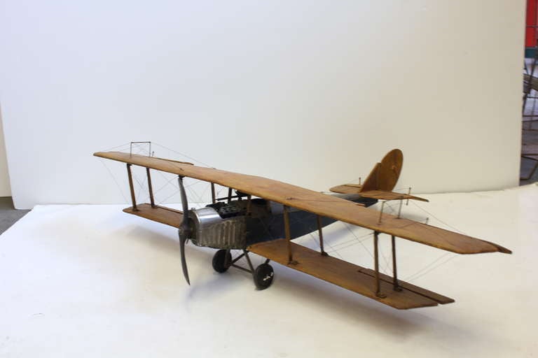 Amazing 1920's hand made model of airplane Jenny.