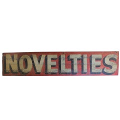 Antique Hand Painted Wooden Sign Novelties