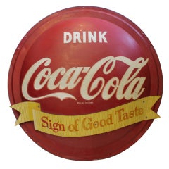 1950's Coca Cola Button Advertising Sign