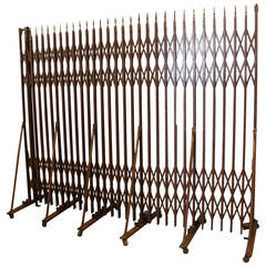 Vintage Industrial Expandable Metal Security Gate