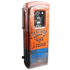 Used 1950's Folk Art Gas Pump