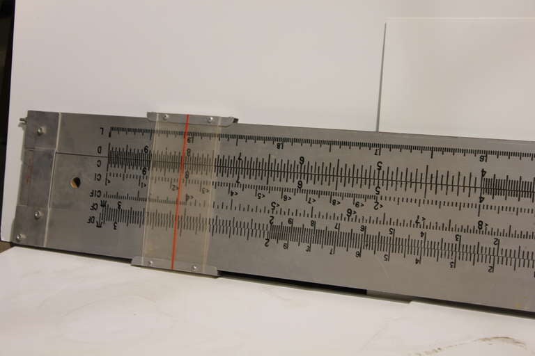 Vintage Over Sized Wooden Slide Ruler For Sale At 1stdibs