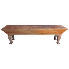 8ft Long Antique Department Store Display Table/ Console Table