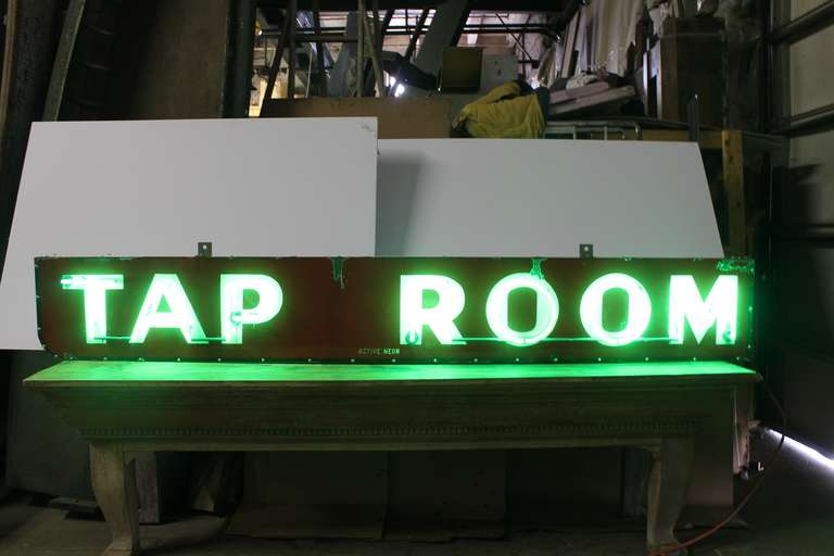 1950's original enamel and neon sign 