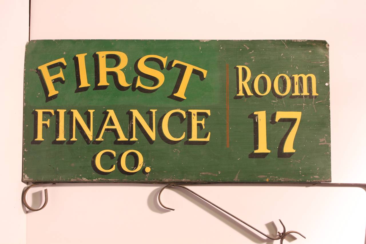 1900's double sided metal sign 