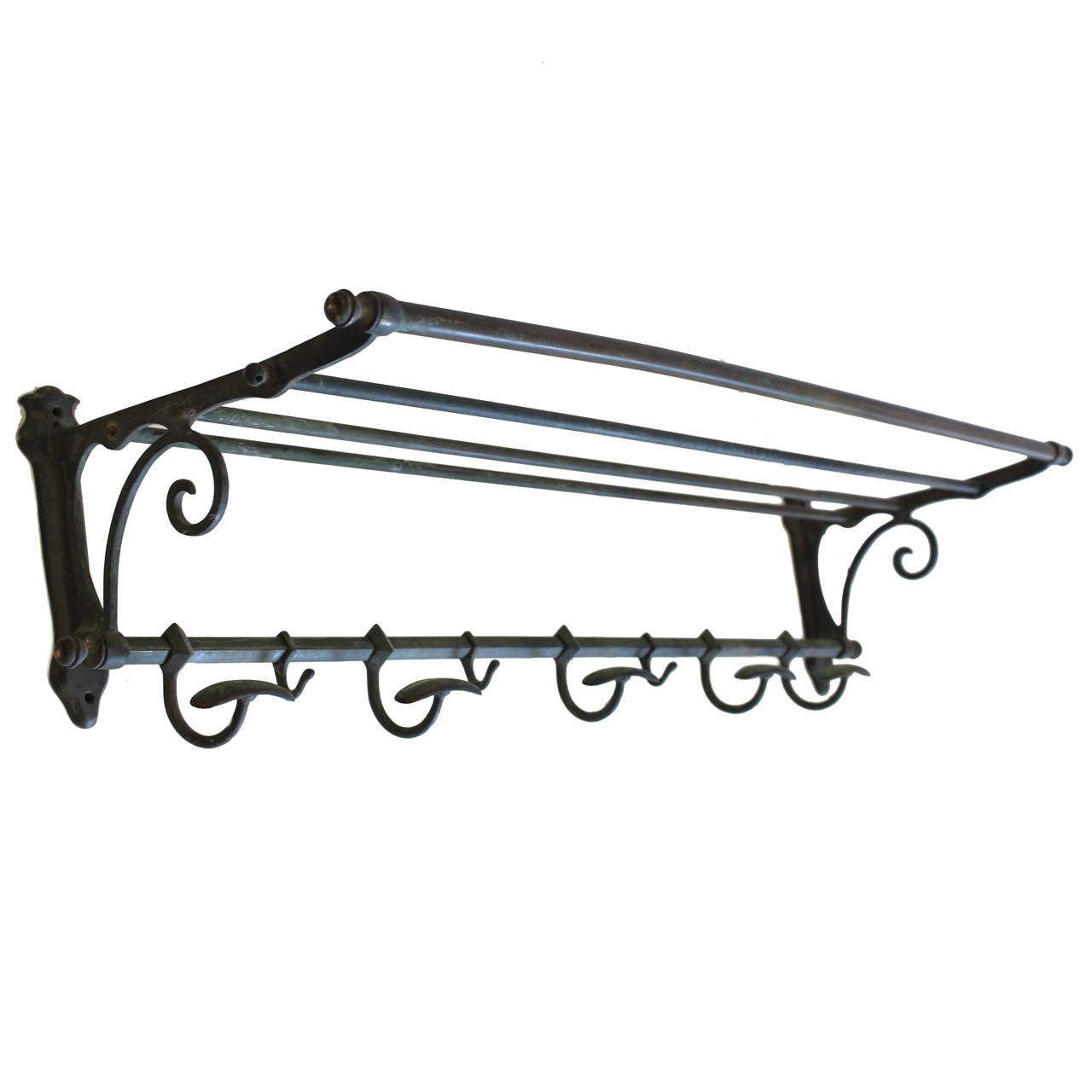 Antique Brass Pullman Train Coat and Hat Rack at 1stdibs