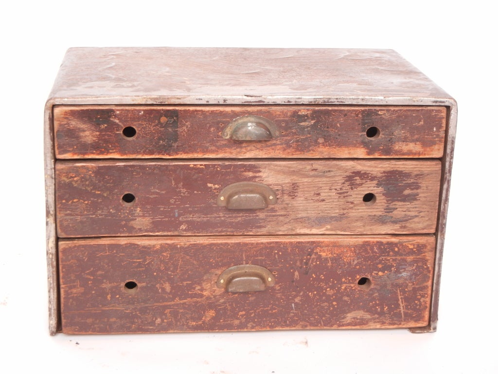 Hand Made Folk Art Carpenter's Chest