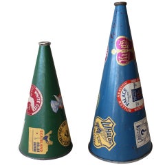 Vintage Megaphones With Original Stickers