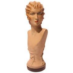 Art Deco Department Store Display Woman Bust