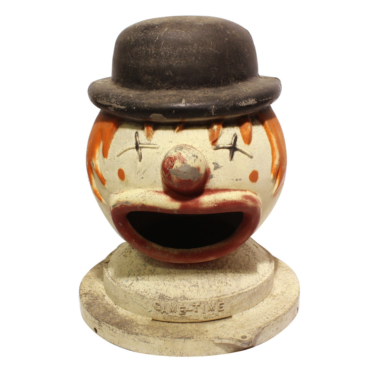 Large Vintage Carnival Clown Head Game For Sale