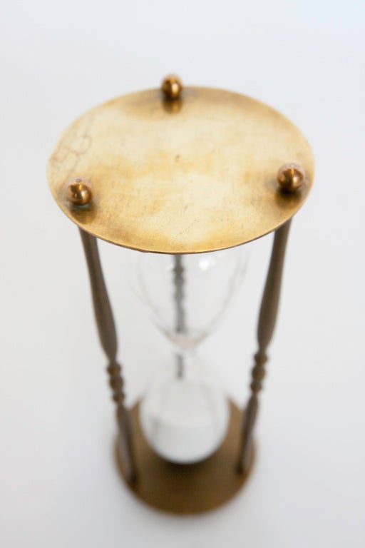 1940's English Hourglass with brass holder