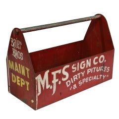 Folk Art Sign Painter's Tool Box