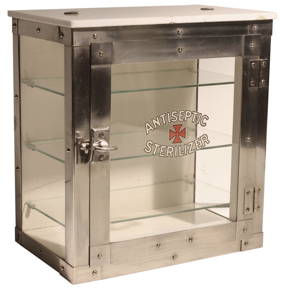 Rare 1930's " Sterilizer " Cabinet By Emil J. Paidar Company