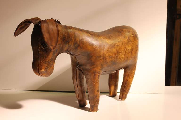 Original 1960's Abercrombie & Fitch leather donkey by Omersa