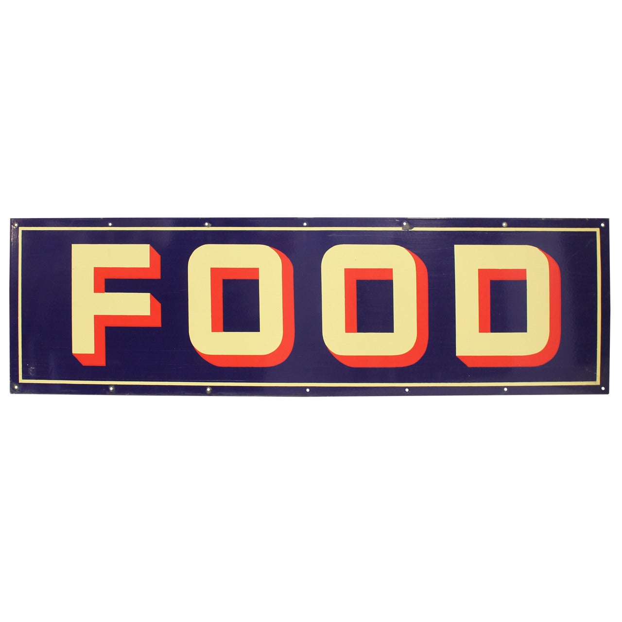 1950s Enamel Sign, 'Food'