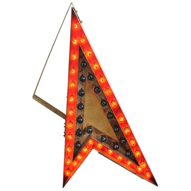 1930s Double-Sided Flashing Arrow Sign at 1stDibs