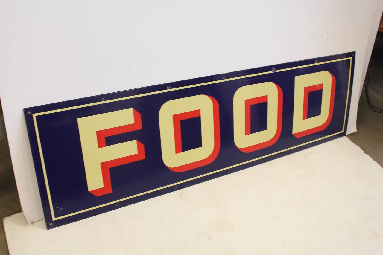 1950s enamel sign 'FOOD.'