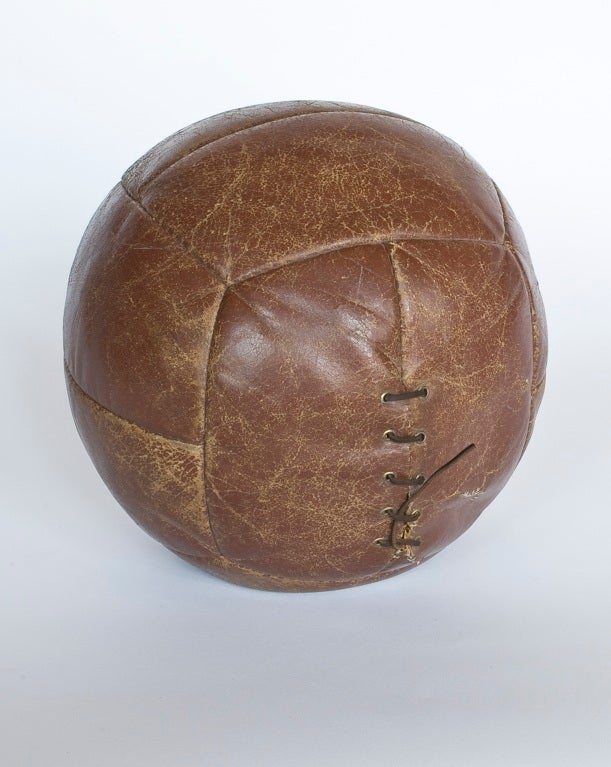 Antique leather medicine ball