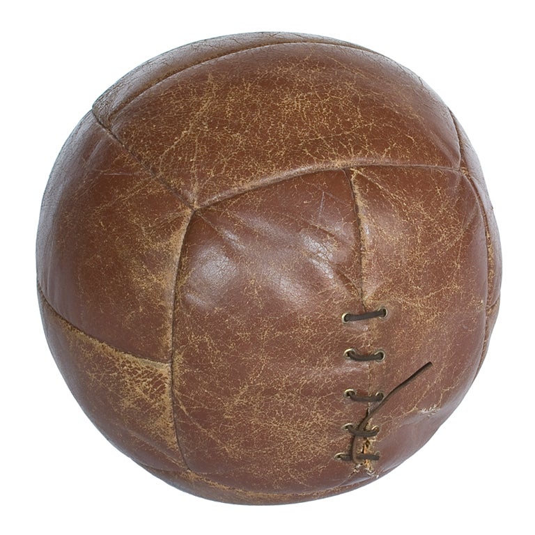 Antique leather medicine ball For Sale at 1stDibs vintage leather