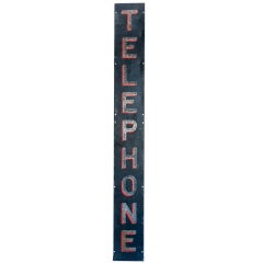 Large metal sign Telephone
