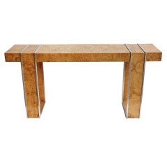 Milo Baughman Style Console Table