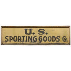 Antique Tin Sign " U.S. Sporting Goods "