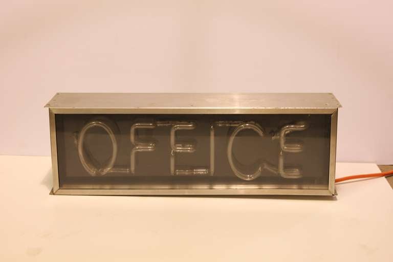 1950's Neon Office Sign at 1stDibs neon office signs, office neon