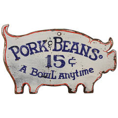 Vintage Pork & Beans Sign