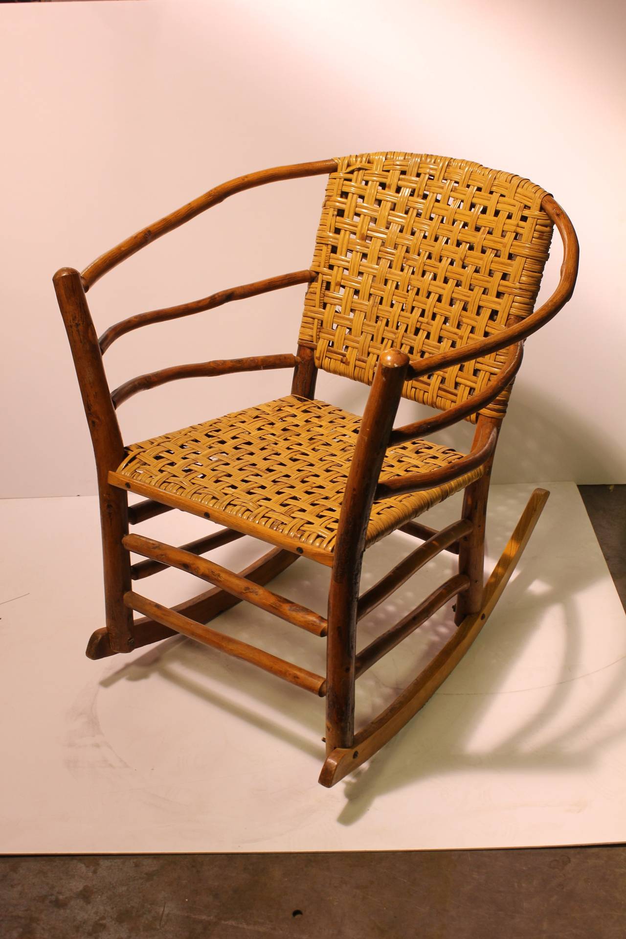 1940's American Old Hickory Co. arm rocking chair.
