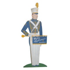 Late 1930's American hand painted double sided advertising sign