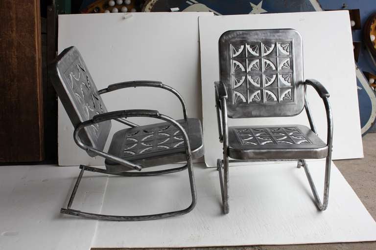 Mid-Century Modern Mid Century Metal Garden Chairs For Sale