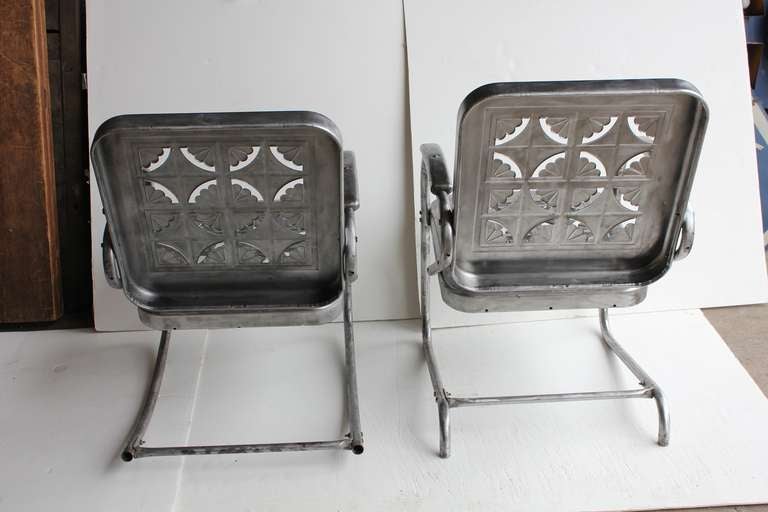 Mid-20th Century Mid Century Metal Garden Chairs For Sale